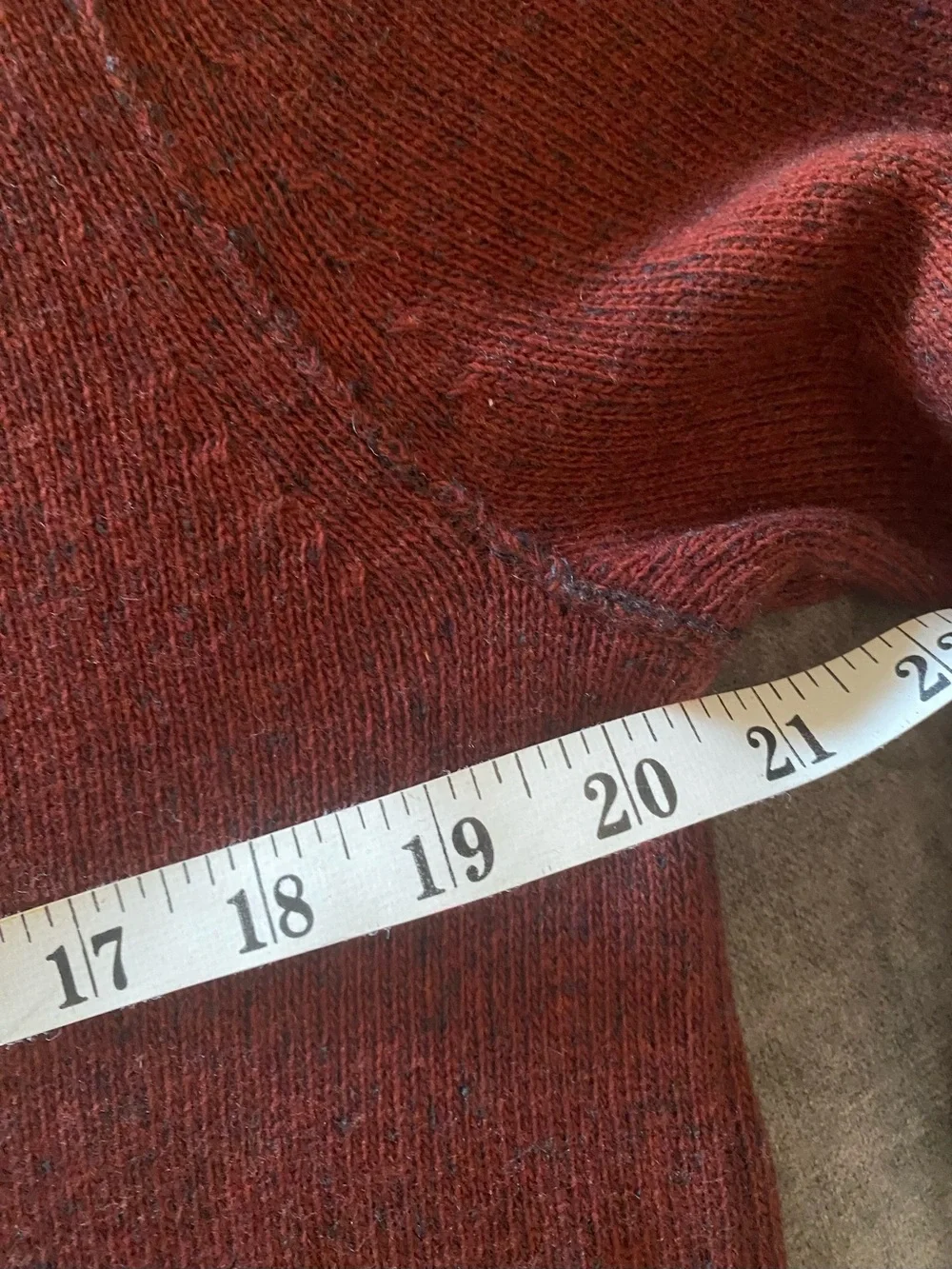 Banana Republic Filpucci Men Medium Merino Wool Blend Crewneck Sweater Rust Red